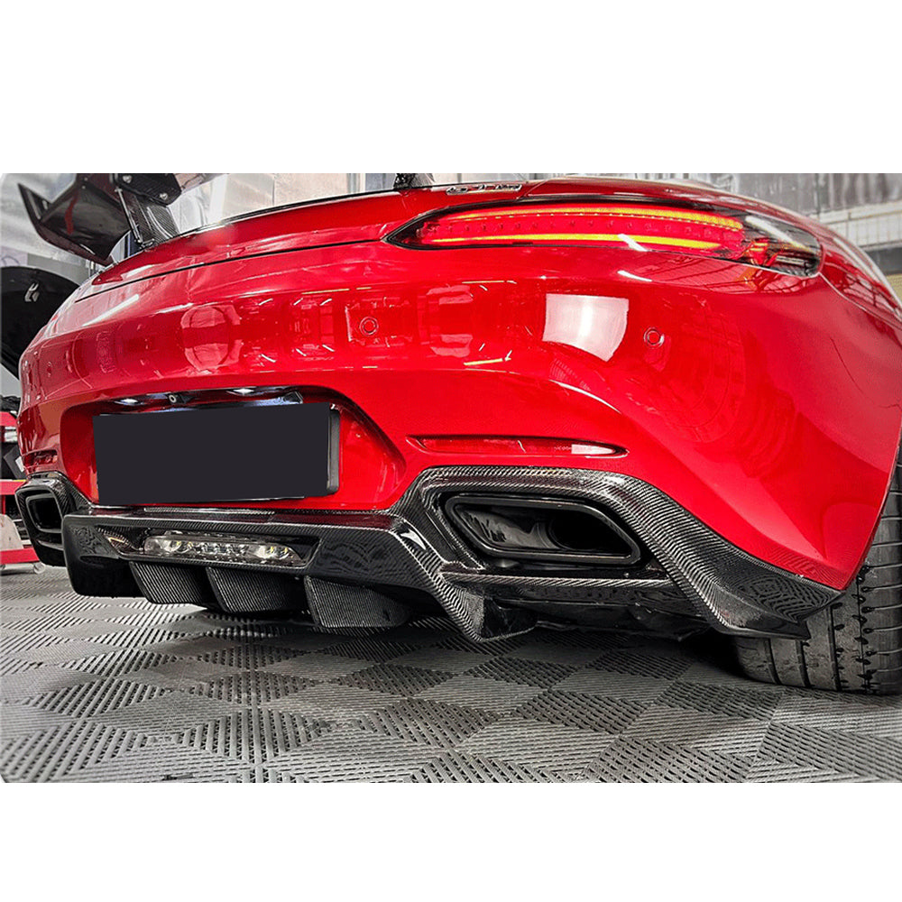 RENNTECH Style Carbon Fiber Rear Diffuser For Mercedes Benz AMG GT C/R190 Coupé (2015–2021)