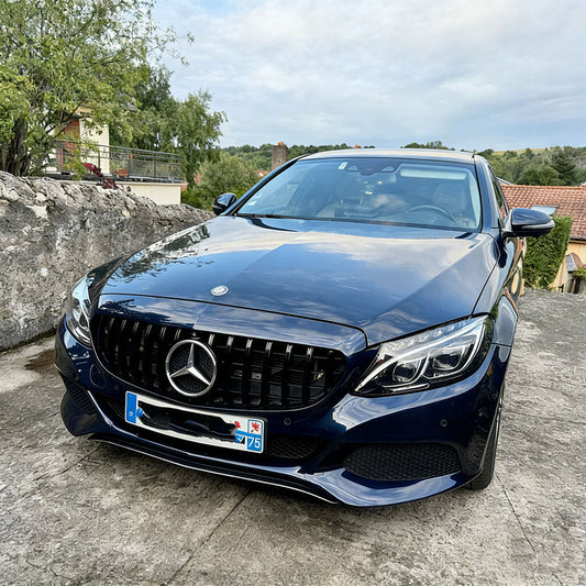 Gloss Black Front Grille For Mercedes Benz C-Class W205 Pre-Facelift (2014-2018)