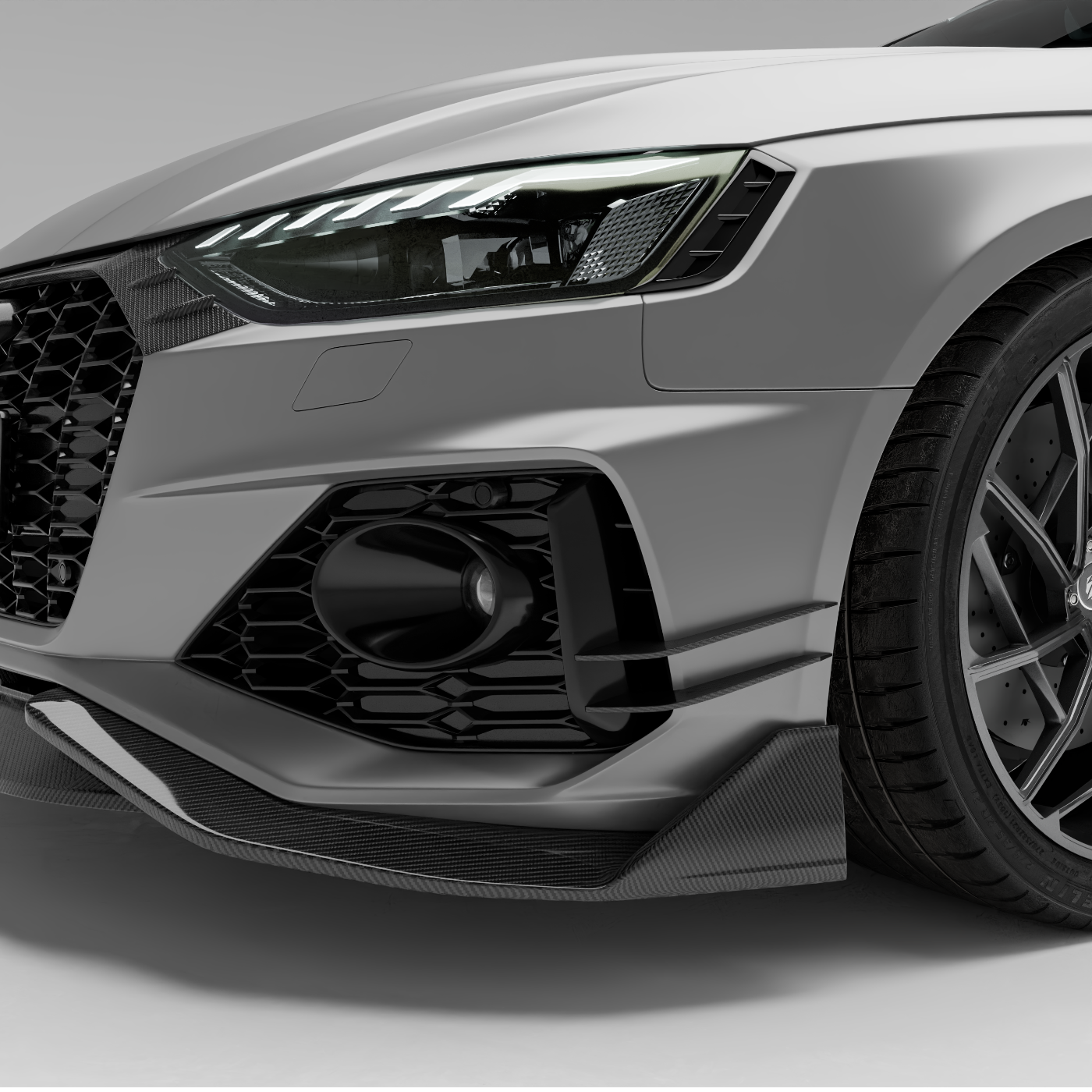 Audi RS4 B9.5 Facelift Avant carbon fiber canards main view