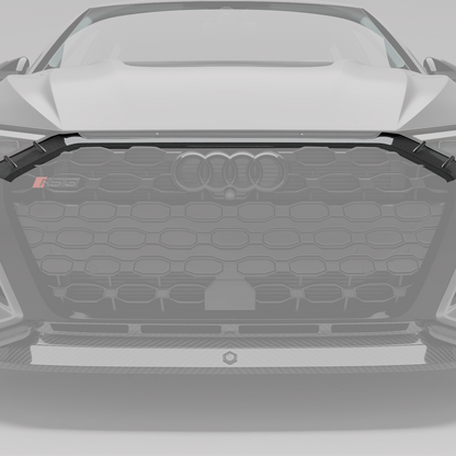 Audi RS3 8Y carbon fiber grille close-up weave detail