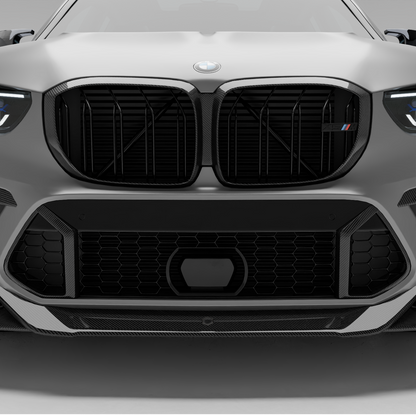 X5M F95 carbon intake trim surface finish close-up