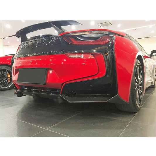 V Style Carbon Fiber Rear Diffuser for BMW i8 I12/I15 (2014–2020)