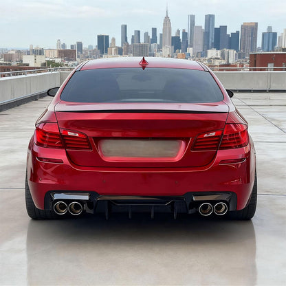 Gloss Black Diffuser for BMW 5 Series F10(2010-2017)(Double Dual Out)