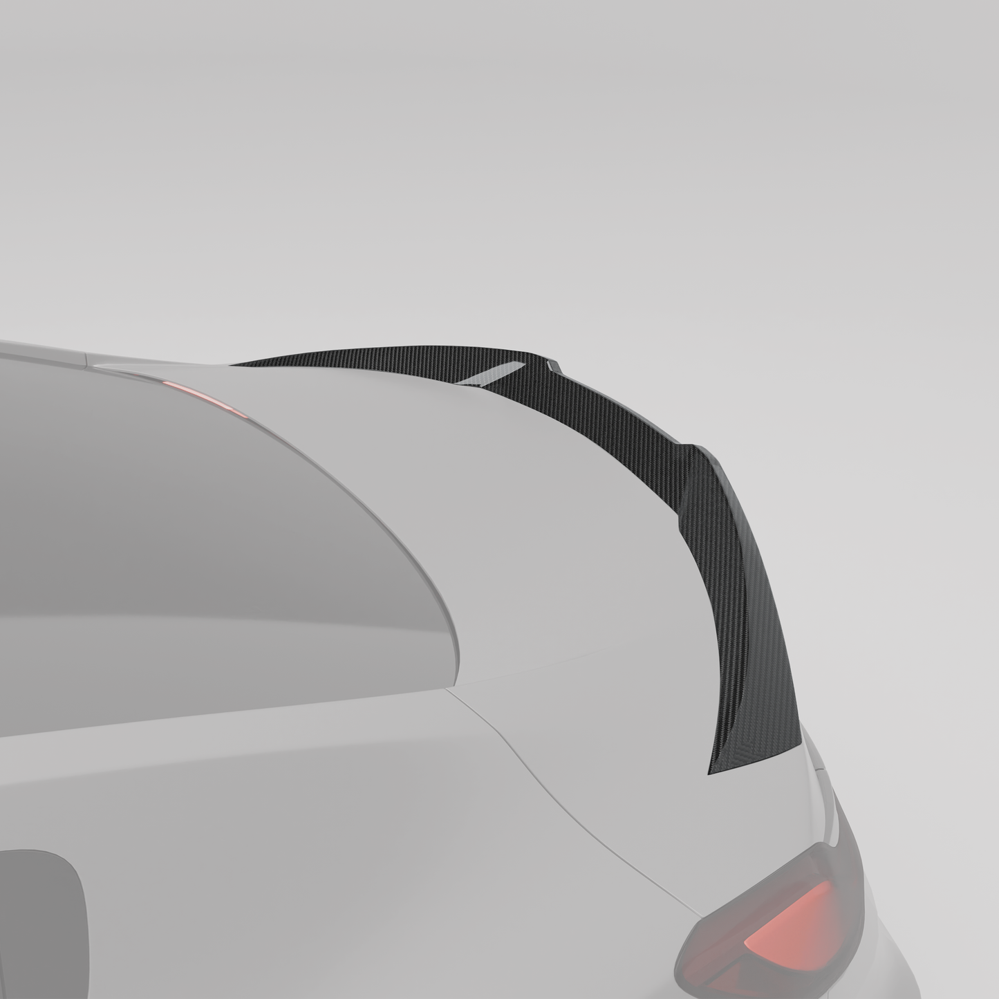Carbon fiber rear spoiler weave detail for BMW M8 F93