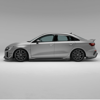 Audi RS3 8Y carbon side skirt rendering side angle