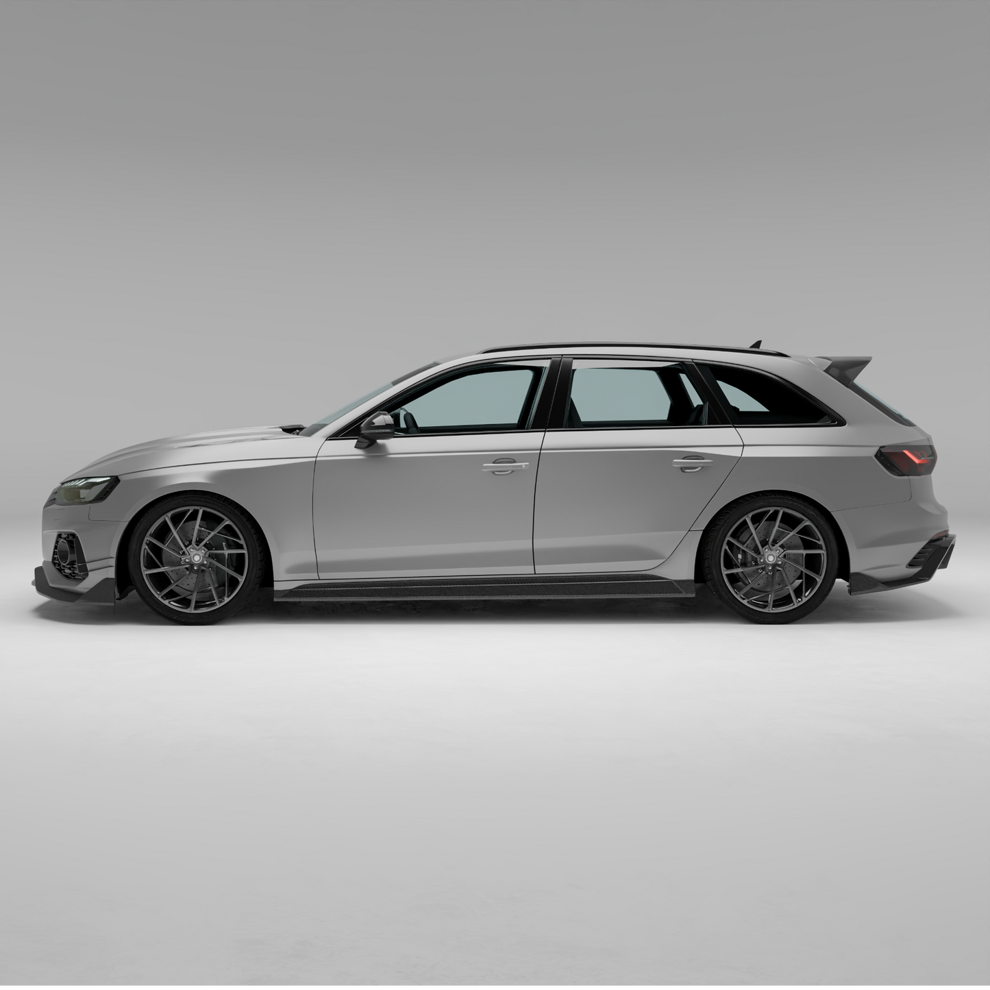 Audi RS4 B9.5 Avant carbon fiber kit front angle detail