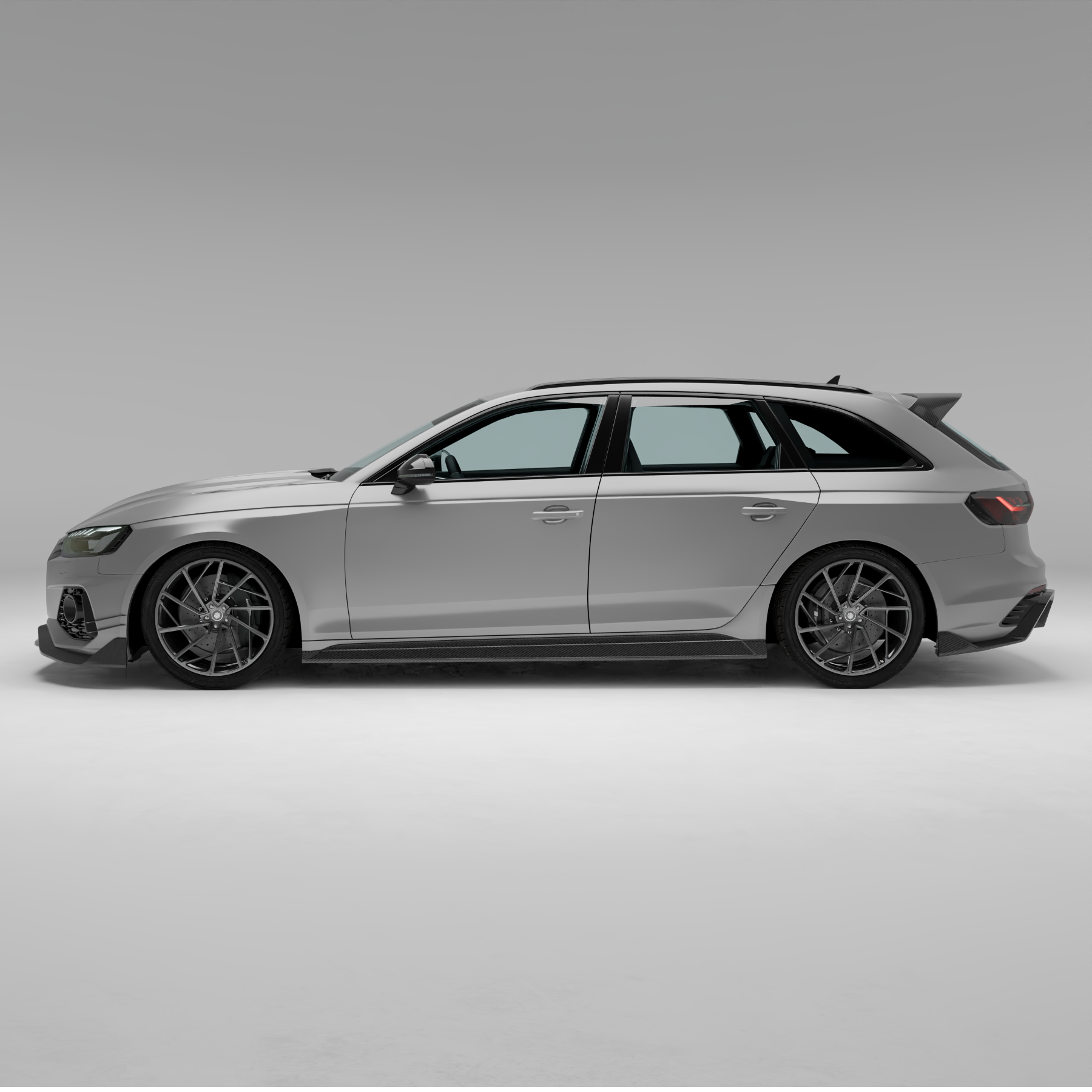 Audi RS4 B9.5 Avant carbon fiber kit front angle detail