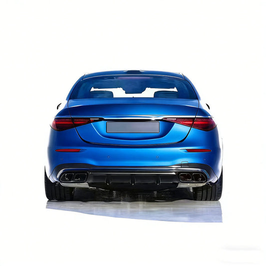 Gloss Black Dual Exhaust Rear Diffuser Kit for Mercedes Benz S-Class W223 (2021+)