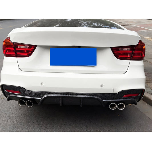 ST Style Carbon Fiber Rear Diffuser Dual Exhaust for BMW 3 Series F34 GT M Sport(2013-2019)