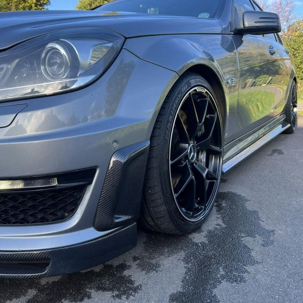 ST Style Carbon Fiber Side Trims for Mercedes Benz C63 W204 Facelift (2011-2015)