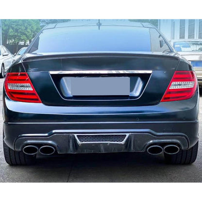 AMG Style Carbon Fiber Rear Diffuser for Mercedes Benz C63 W204 Facelift (2011-2015)