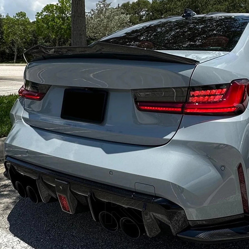 PSM Style Carbon Fiber Trunk Spoiler for BMW 3 Series G20 Pre-LCI/M3 G80（2019-2022)