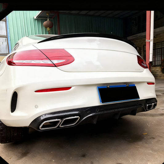 ST Style Carbon fiber Trunk Spoiler for Mercedes Benz C63 AMG W205 Pre‑Facelift Coupé (2015-2018)