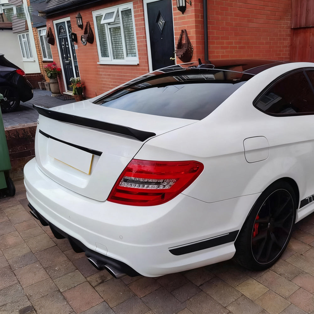 V Style Carbon Fiber Trunk Spoiler for Mercedes Benz C-Class W204 Coupé (2008-2015)