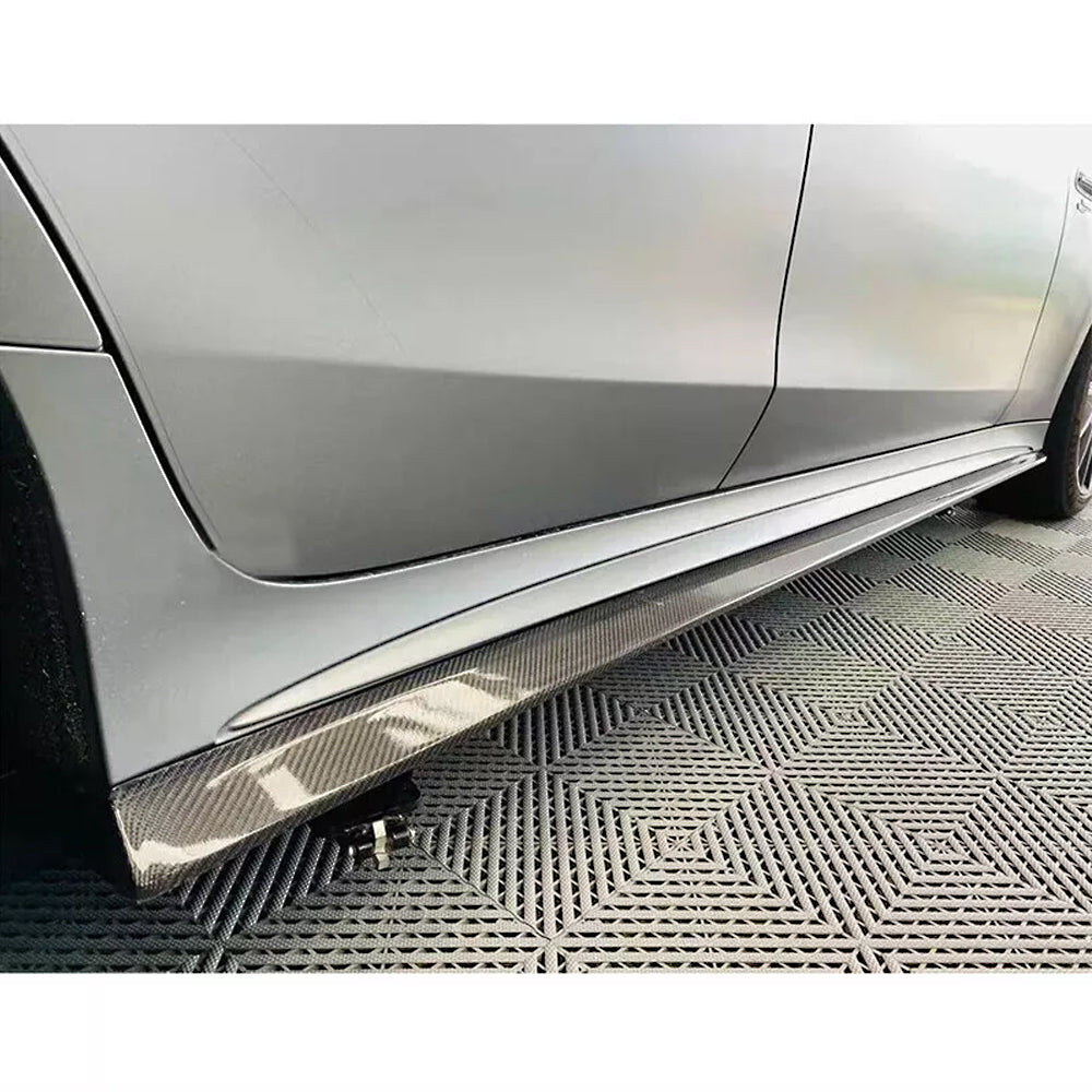 ST Style Carbon Fiber Side Skirts For Mercedes Benz AMG GT 4‑Door X290 Pre‑Facelift (2019–2021)