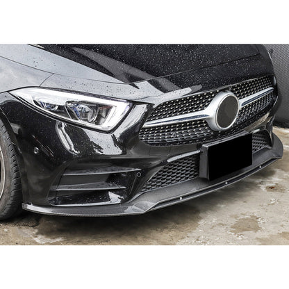 ST Style Carbon Fiber Front Lip for Mercedes Benz CLS C257 Pre‑Facelift (2018–2020)