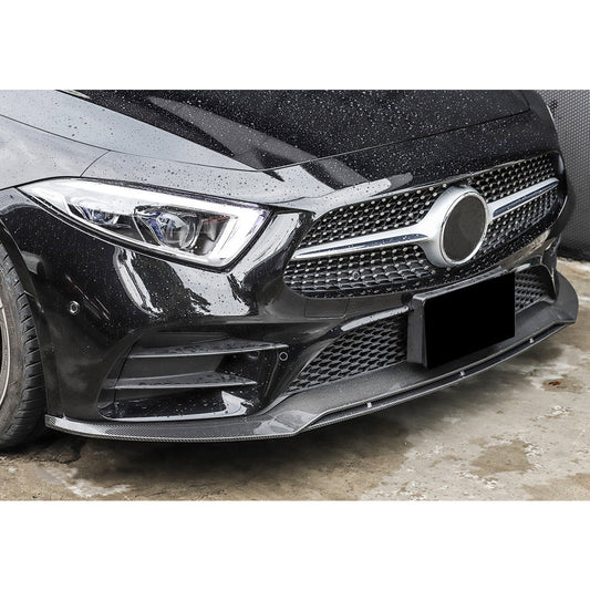 ST Style Carbon Fiber Front Lip for Mercedes Benz CLS C257 Pre‑Facelift (2018–2020)