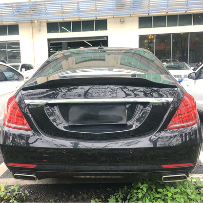 PSM Style Carbon Fiber Trunk Spoiler For Mercedes Benz S‑Class W222 Pre‑Facelift, Facelift (2014–2020)