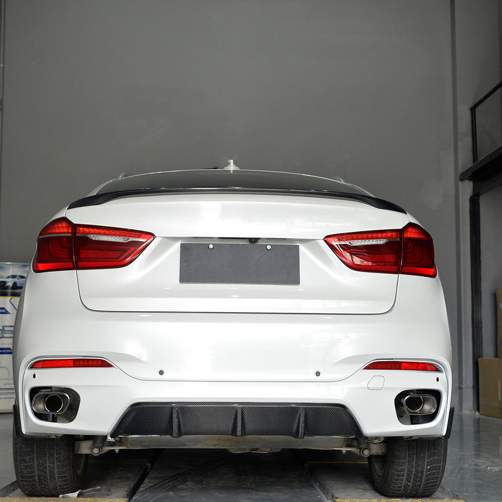 P Style Carbon Rear diffuser for BMW X6  M tech F16 (2014-2019)