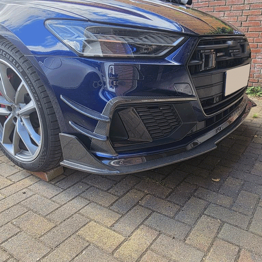 ST Style Carbon Fiber Front Lip For Audi A7 Sline / S7 C8 (2019–2024)