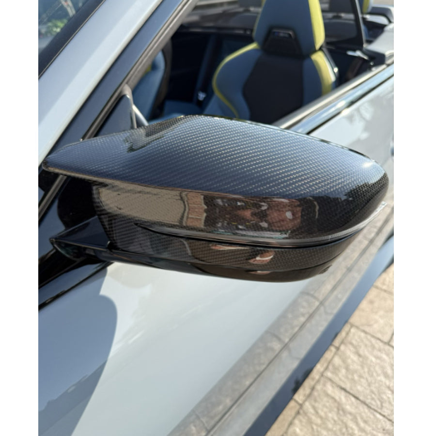 ST Style Carbon Fiber REPLACEMENT Mirror Caps For BMW M3 G80/G81 ,M4 G82/G83 ,3 Series G20/G21 ,2 Series G42 Coupé (2021+)