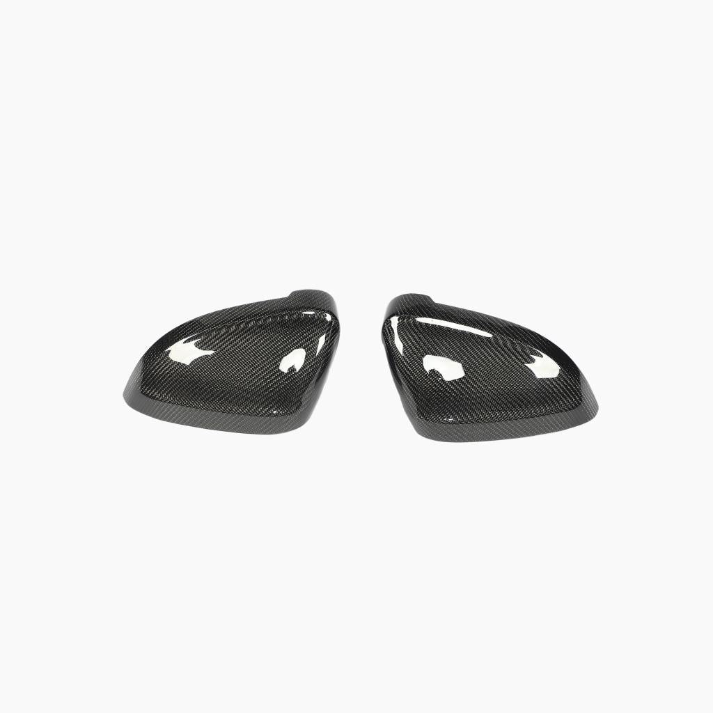 Carbon Fiber REPLACEMENT Mirror Caps For Audi A5 / S5 B9 Pre-LCI, A4 / S4 B9 Pre-LCI (2017–2019) (With Lane Assist)