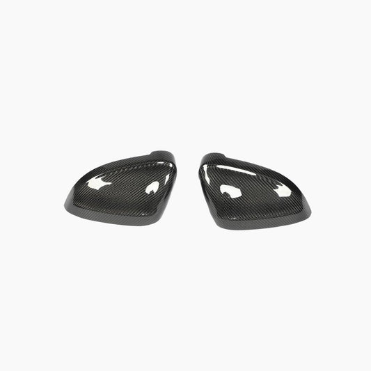 Carbon Fiber REPLACEMENT Mirror Caps For Audi A5 / S5 B9 Pre-LCI, A4 / S4 B9 Pre-LCI (2017–2019) (With Lane Assist)