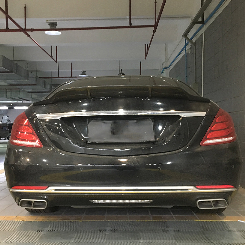 R Style Carbon Fiber Trunk Spoiler For Mercedes Benz S‑Class W222 Pre‑Facelift, Facelift  (2014–2020)