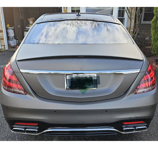 ML Style Carbon Fiber Roof Spoiler For Mercedes Benz S‑Class W222 Pre‑Facelift (2014–2017)