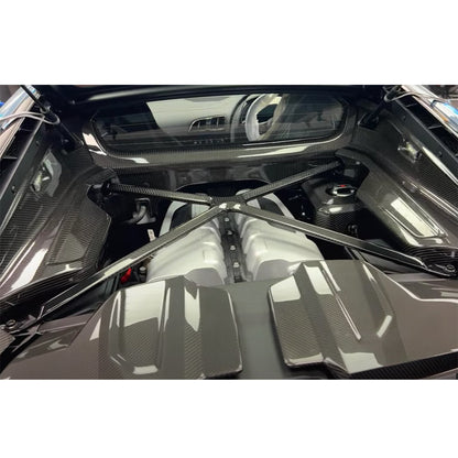 OEM Style Carbon Fiber Engine X-Brace Strut Bar For Audi R8 4S LCI (2019–2023)