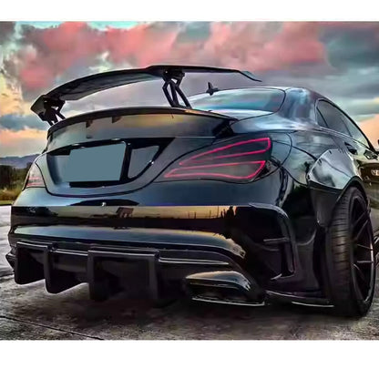 ST Style Gloss Black Rear Diffuser for Mercedes Benz CLA 45 AMG C117 Facelift & Pre‑Facelift (2014-2019）