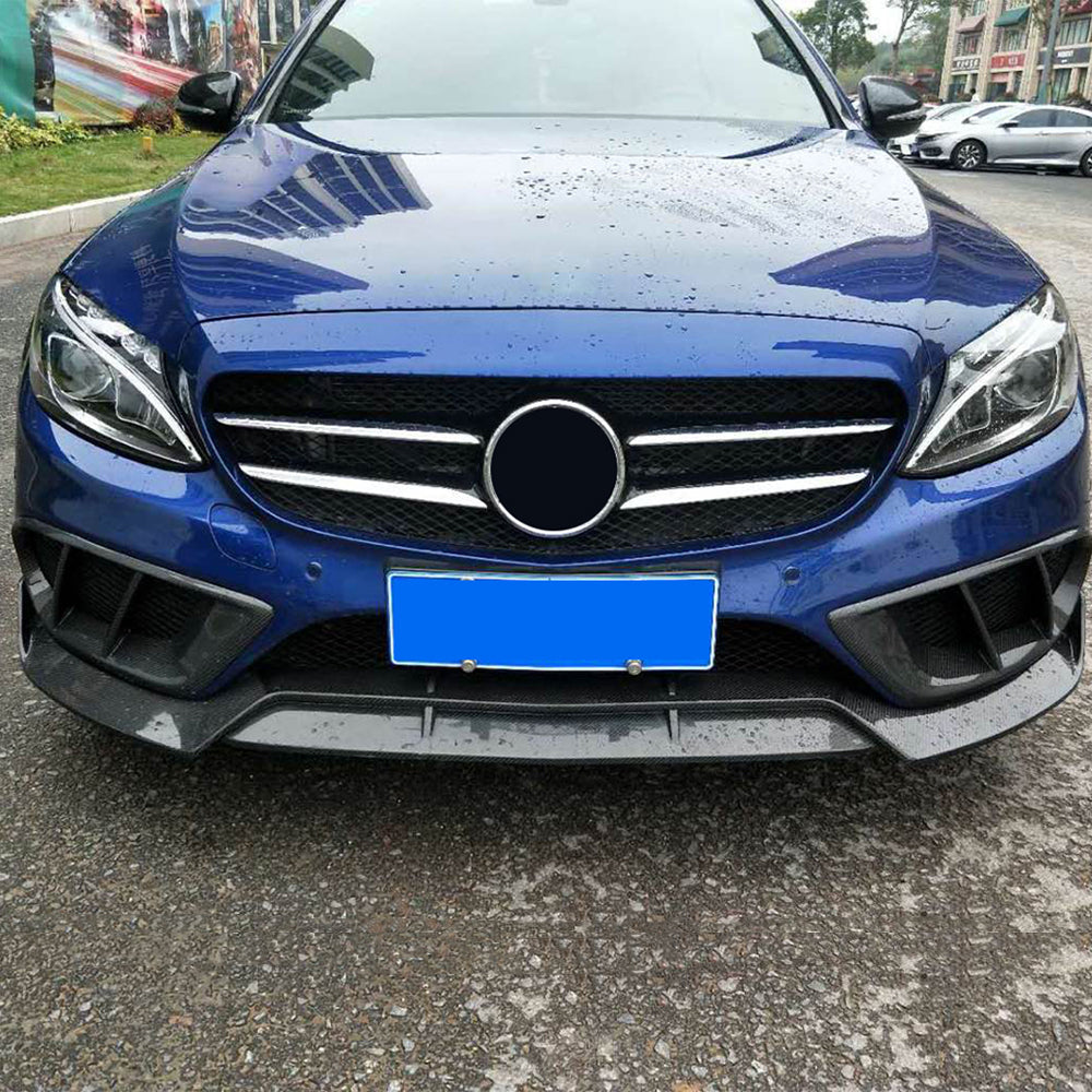 Carbon Fiber Front Bumper Air Vent for Mercedes Benz C Class A205 C205 W205 C43 AMG(2014-2018)