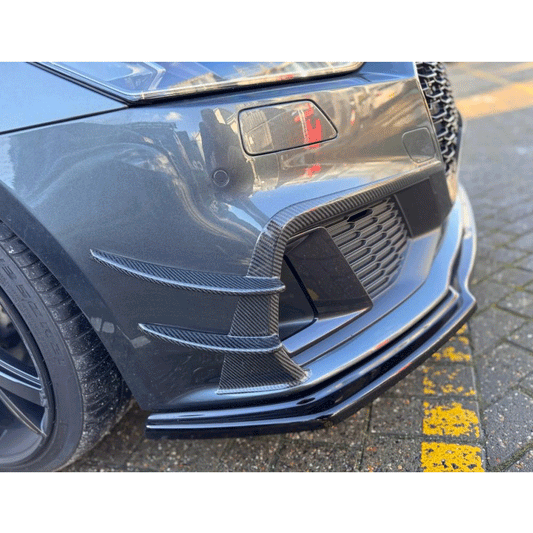 ST Style Carbon Fiber Front Canards For Audi A7 Sline / S7 C8 (2019–2024)