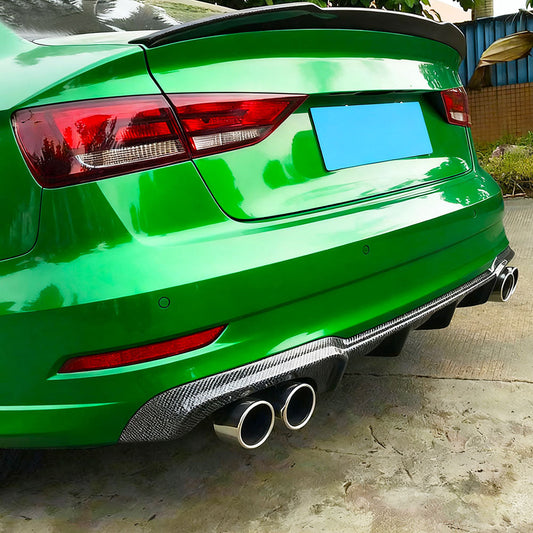 OEM Style Carbon Fiber Rear Diffuser for Audi A3 Sline/S3 8.5V LCI (2017-2020)