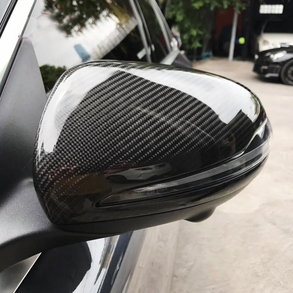 ST Style ADD ON Carbon Fiber Mirror Caps For Mercedes Benz G‑Class W463A Pre‑Facelift (2019–2023)