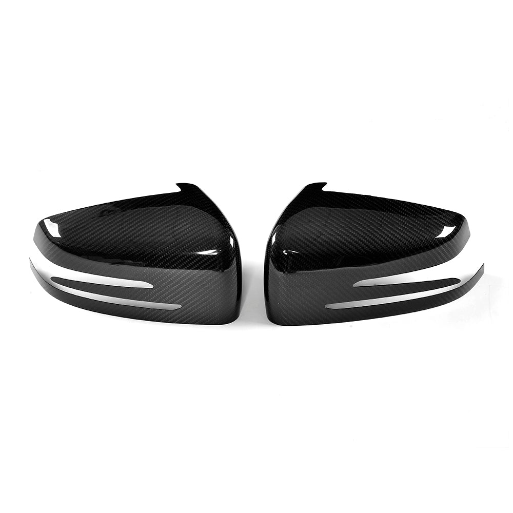 ST Style  Carbon Fiber ADD ON Mirror Caps for Mercedes Benz E-Class W204 C63 AMG Facelift (2011-2015)