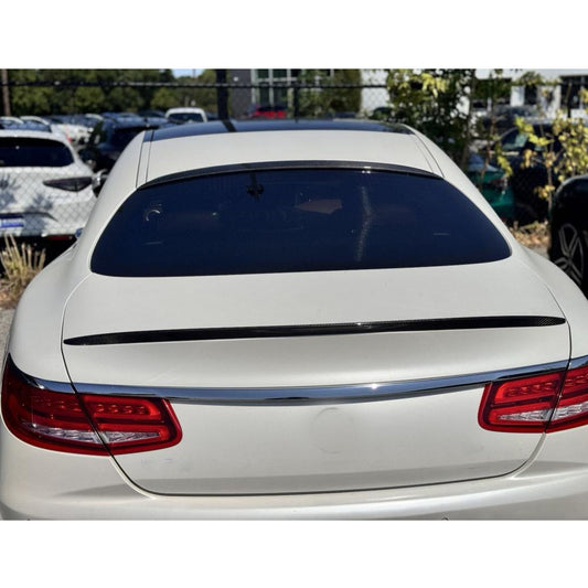 ML Style Carbon Fiber Trunk Spoiler for Mercedes Benz S-Class C217 Pre-Facelift 2014-2017
