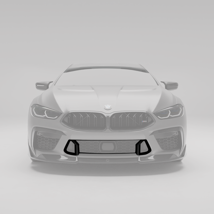 BMW M8 F93 carbon fiber intake trim angled weave detail