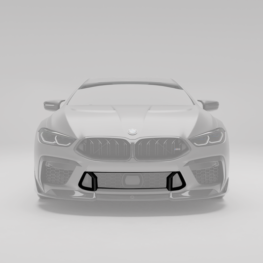 BMW M8 F93 carbon fiber intake trim angled weave detail