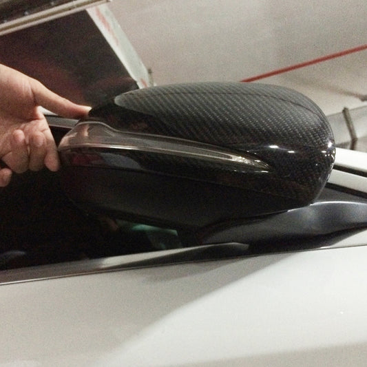 Carbon Fiber ADD ON Mirror Caps For Mercedes Benz S‑Class W222 Pre‑Facelift, C‑Class W205 Pre‑Facelift (2014–2018)