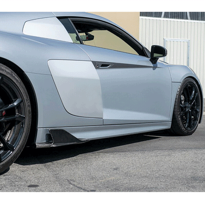 ST Style Carbon Fiber Side Splitters For Audi R8 4S Pre‑LCI (2016–2018)