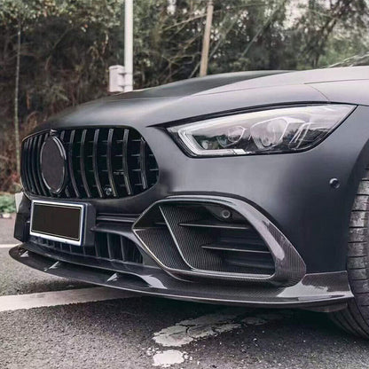 ST Style Carbon Fiber Front Canards For Mercedes Benz AMG GT 4‑Door X290 Pre‑Facelift (2019–2021)