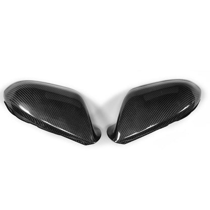 Carbon Fiber REPLACEMENT Mirror Caps for Audi A6 / S6 C7 Pre‑LCI ,A6 / S6 C7.5 LCI ,RS6 C7(2011–2018)(Without Lane Assist)