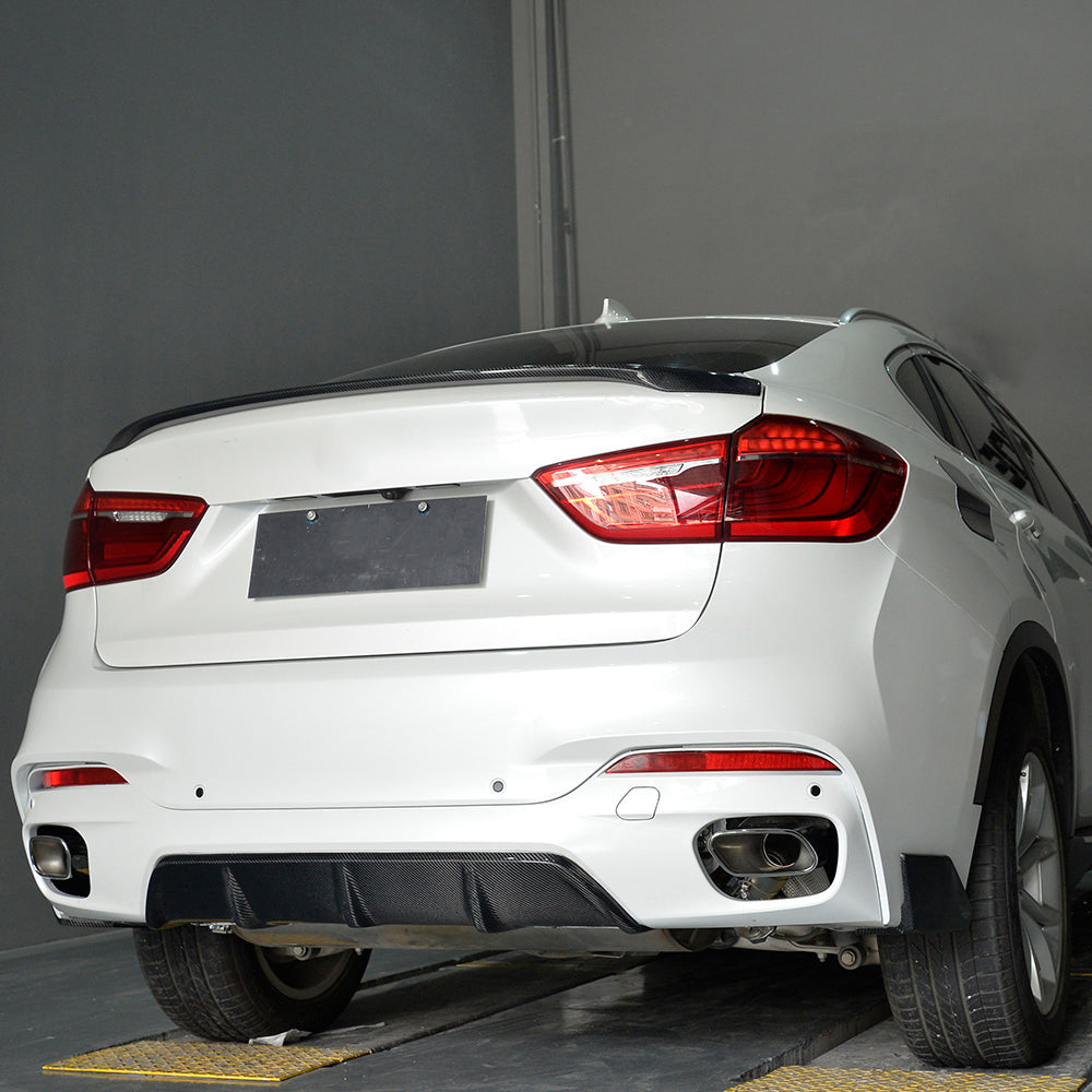 P Style Carbon Fiber REAR SPLITTER for BMW X6 F16 M tech  (2014-2019)