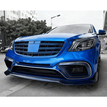 Brabus Style Carbon Fiber Front Lip for Mercedes Benz S‑Class W222 Facelift (2018–2020)