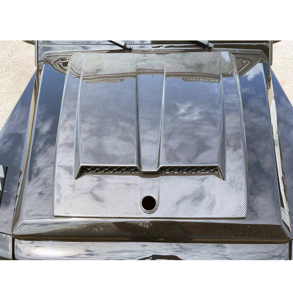 ST Style Carbon Fiber Engine Hood Cover For Mercedes Benz G‑Class W463 (2013–2018)