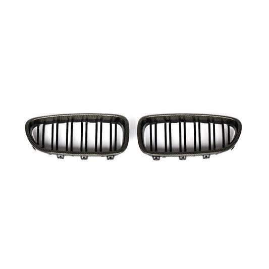 ST Style Carbon Fiber Dual Slat Front Grille for BMW 5 Series F10/F11 (2010–2017)