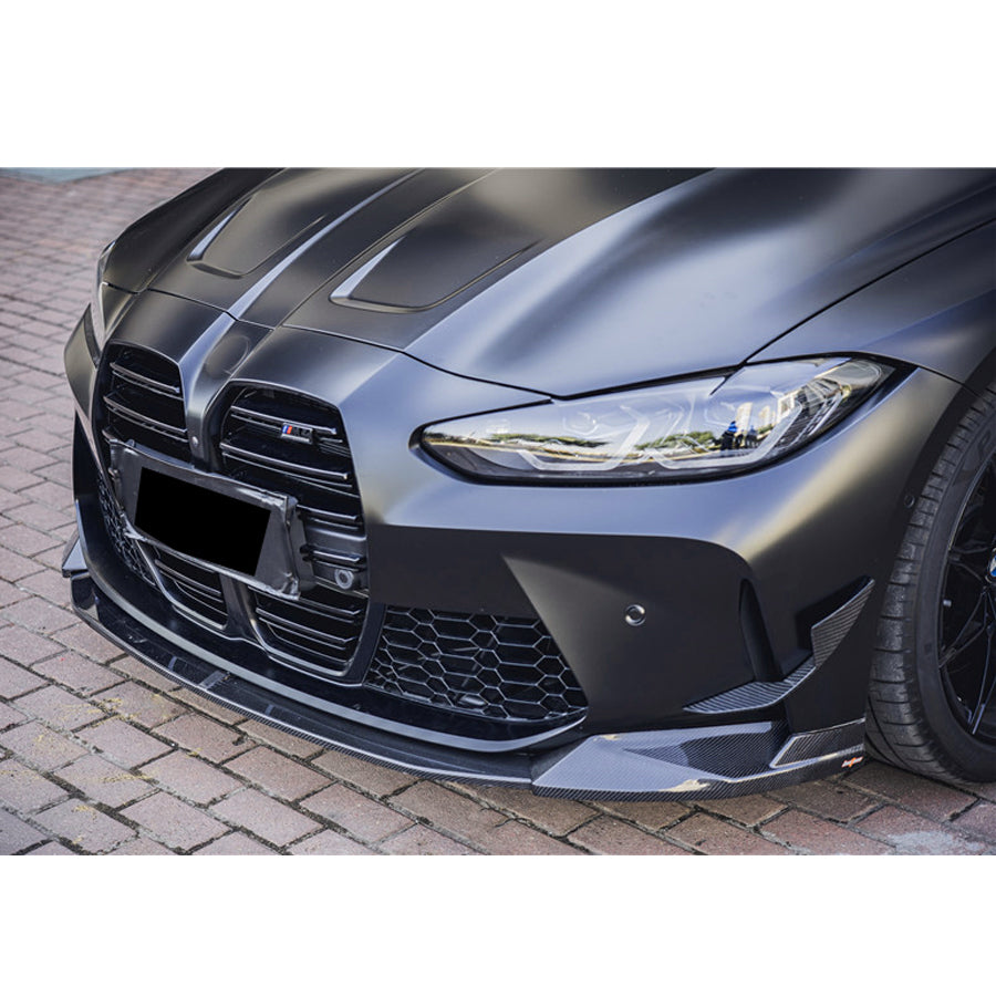 ST Style Prepreg Carbon Fiber Front Canards For BMW M3 G80/G81 ,M4 G82/G83 (2021+)