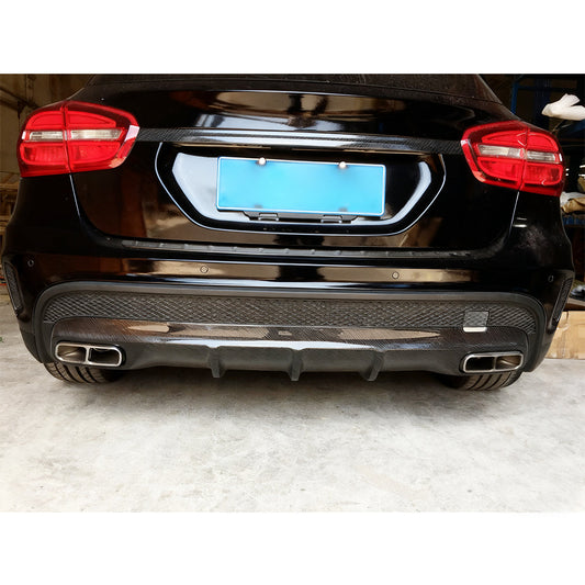 ST Style Carbon Fiber Rear Diffuser for Mercedes Benz GLA 45 AMG X156 Pre‑Facelift (2014–2016)
