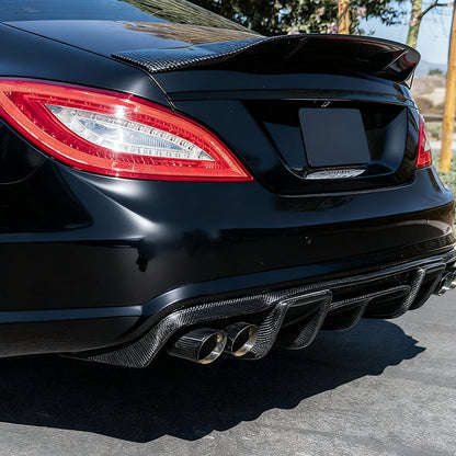 R Style Carbon Fiber Trunk Spoiler For Mercedes Benz CLS C218 Pre‑Facelift, Facelift (2011–2017)